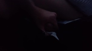 Loud grunting and cumming on my trackie bottoms from my mushroom-headed cock