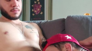 My ex boyfriend sucking my hard dick