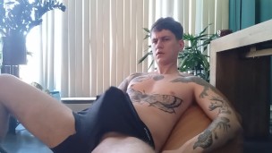 My MOST EXPLOSIVE Cumshot Yet Edging on the Beanbag Chair