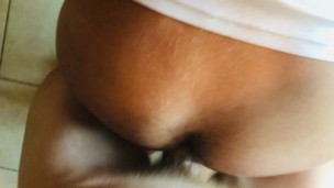 Post Run chair fuck & creampie