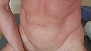 Tall muscular hunk fucks fleshlight and cums HARD