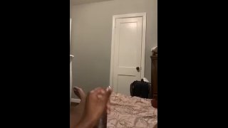 Young Bull Stroking With Verbal Explosive Nut At End