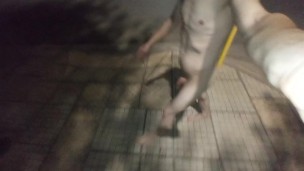 Almost caught walking naked in public