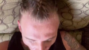 Hot Twink Deepthroats & Swallows Roomates Huge Cock POV