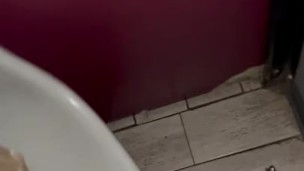 Playing with my cock at the gloryhole