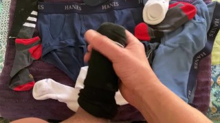 Rips underwear off to get to his cock