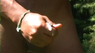 Athletic men love oral sex outdoors