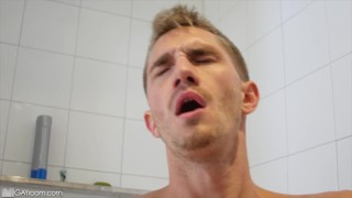 Public Pool Hookup Ends In 2 Horny College Boys Deepthroat & Bathroom Fuck