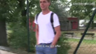CZECH HUNTER 364 –  Handsome Looking Hunk Gets Cash To Suck & Fuck A Big Dick
