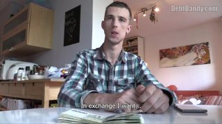 DEBT DANDY 271 – Nerdy Twink In A Plaid Shirt Couldn’t Say No To A Big Cash Offer