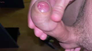 Vocal Guy with Foreskin Uncut Dick Moaning while Masturbating until Orgasm and Big Cumshot – fap2it